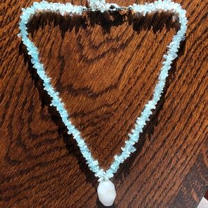 Ombré Seaglass Blue/Green-to-Clear Necklace